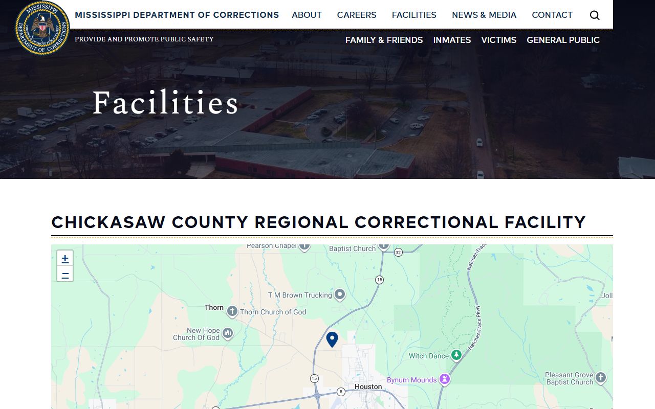 Chickasaw County inmate population MDOC regional facility page